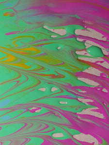 Pouring Painting Synesthesia 3: Waltzing Colors, Fighting Green and Pink and Blobs