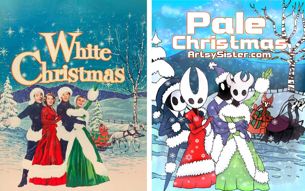 Hollow Knight White Christmas Movie Poster Fanart