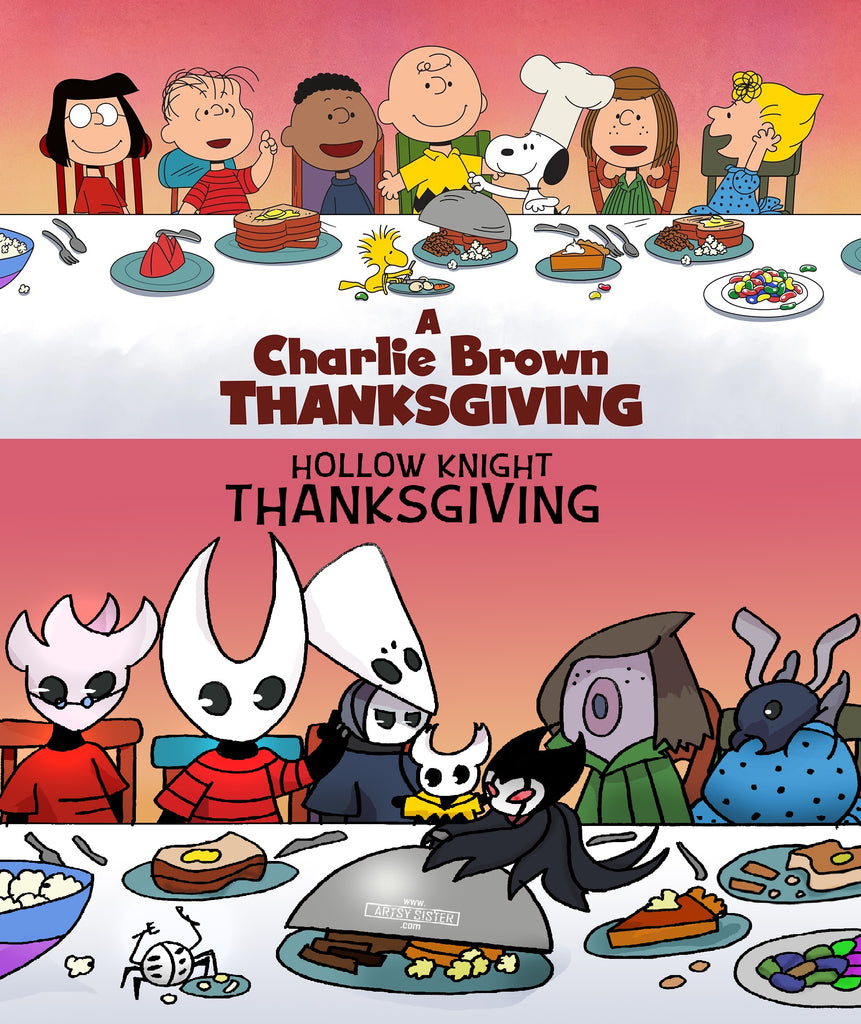 Hollow Knight Charlie Brown Thanksgiving fanart