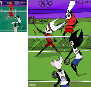 Hollow Knight Badminton Olympic Fanart