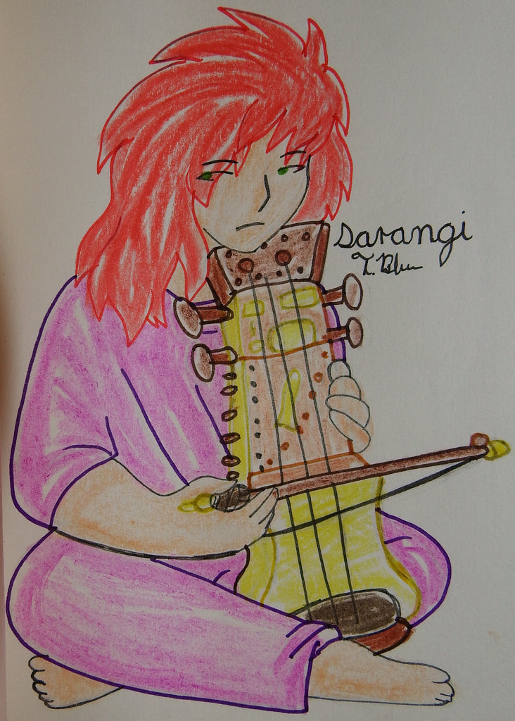 Sarangi Anime Music Instrument Drawing
