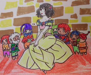 Masquerade and Snow White Anime Drawings