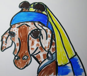The Giraffe with the Pearl Earring + 2 More Silly Drawings