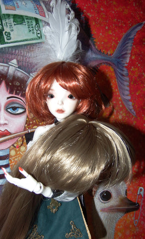 artsy sister, bjd doll wigs, teresita blanco