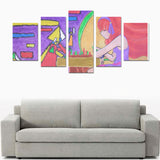 Canvas Wall Art Prints (No Frame) 5-Pieces/Set D