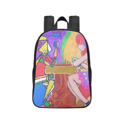 Duel Abstraction Vs Reality Canvas Backpack ( Model 1682) (Medium)