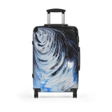 Metalic Blue Wave Suitcase