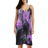 Purple Haze Spaghetti Strap Backless Beach Dress (D65)