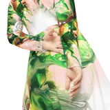 Green Goo Women's Long Sleeve Dance Dress (AOP)