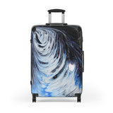 Metalic Blue Wave Suitcase