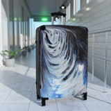 Metalic Blue Wave Suitcase