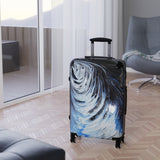 Metalic Blue Wave Suitcase