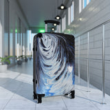 Metalic Blue Wave Suitcase