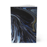 Metalic Blue Wave Softcover Notebook, A5