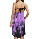 Purple Haze Spaghetti Strap Backless Beach Dress (D65)