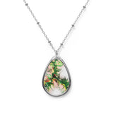 Green Goo Oval Necklace