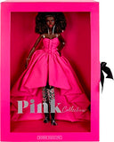 Barbie - Barbie Doll in Long Fuchsia Dress in Taffeta with Sweetheart Neckline with Pleats and Ruffle Details, Matching Belt and a Wide Train, Adult Toy, HBX96