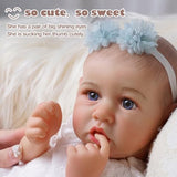 JIZHI Lifelike Reborn Baby Dolls Girl -20 -Inch Poseable Realistic-Newborn Baby Dolls Soft Body Real Life Baby Dolls with Feeding Kit Gift Box for Kids Age 3+