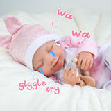 BABESIDE Realistic Baby Doll with Heartbeat, 20 Inch Handmade Reborn Baby Dolls Girl with Crying and Babbling Voice, Real Baby Dolls That Look Real for Kids Age 3+