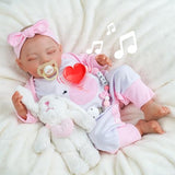 BABESIDE Realistic Baby Doll with Heartbeat, 20 Inch Handmade Reborn Baby Dolls Girl with Crying and Babbling Voice, Real Baby Dolls That Look Real for Kids Age 3+