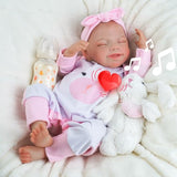 BABESIDE Realistic Baby Doll with Heartbeat, 20 Inch Handmade Reborn Baby Dolls Girl with Crying and Babbling Voice, Real Baby Dolls That Look Real for Kids Age 3+