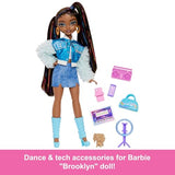 Barbie Dream Besties Doll and Accessories, Brooklyn” Posable Fashion Doll with Long Black Hair, 9 Music Themed Pieces