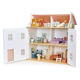 Mentari Clover Large Wooden Dollhouse - A Magical Playtime Palace with Swing-Open Panels - Elevating Playtime with Engaging Design, Interactive Features, and Limitless Pretend Play - Age 3Y and Up