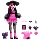 Monster High Draculaura Doll with Pet Bat-Cat Count Fabulous and Accessories Like Backpack, Spell Book, Bento Box and More