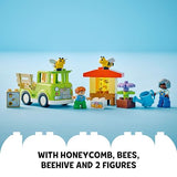 LEGO DUPLO Town Caring for Bees & Beehives Preschool Kids’ Learning Toy, 2 Figures and a Drivable Truck, STEM Toy, Build-and-Rebuild Educational Set for Toddlers Ages 2 Years Old and Up, 10419