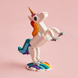 LEGO Creator 3 in 1 Magical Unicorn Toy, Transforms from Unicorn to Seahorse to Peacock, Rainbow Animal Figures, Unicorn Gift for Grandchildren, Girls and Boys, Buildable Toys, 31140