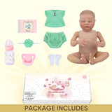 WOOROY Realistic Reborn Baby Dolls - 18-Inch Real Life Baby Dolls with Soft Weighted Cloth Body Sleeping Newborn Dolls Girl with Gift Box for Kids Age 3+