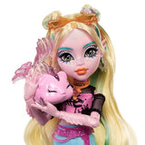Monster High Lagoona Blue Doll in Mesh Tee & Cargo Pants, Includes Pet Fish Neptuna & Accessories Like a Backpack, Snack & Notebook