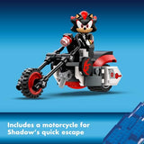 LEGO Sonic The Hedgehog Shadow The Hedgehog Escape Building Set, Motorcycle Toy, Video Game Character Figures, Sonic Toy for Kids, Gift for Gamers Ages 8 Plus, 76995