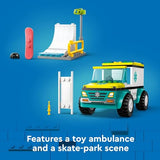 LEGO City Emergency Ambulance and Snowboarder Toy Vehicle Playset for Kids, Boarder and Paramedic Minifigures, Imaginative Pretend Play Winter Toy for Boys and Girls Ages 4 and Up, 60403