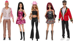 Barbie RBD Set of 5 Fashion Dolls with Roberta, Mia, Lupita, Diego & Giovanni in Removable Concert Looks, Rebelde Band Collectible
