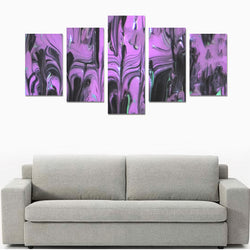 Purple Haze Canvas Wall Art Prints (No Frame) 5-Pieces/Set C