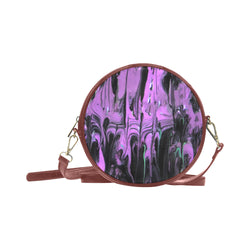 Purple Haze Round Messenger Bag (Model 1647)