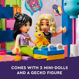 LEGO Friends Karaoke Music Party Set, Pretend Play Toy for Kids, Girls and Boys Ages 6 Years and Up Who Love Singing, Includes Mini-Doll Characters Liann and Nova and a Gecko Figure, 42610