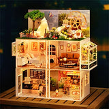 Flever Dollhouse Miniature DIY House Kit Creative Room with Furniture for Romantic Valentine's Gift (Enjoy The Life)