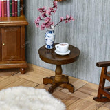 iLAND Miniature Dollhouse Furniture on 1 12 Scale, Dollhouse Chair & Table & Bookshelf & Rug (Classic 4pcs)