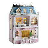 Miniature House Kit, Wood DIY Doll House Kit, LED Lights Cozy Open Design Educational Crafts Miniature Building Kit, House Model Kits for Home and Table Decorations