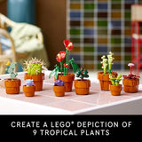 LEGO Icons Tiny Plants Building Set for Flower-Lovers, Cactus Gift Idea, Carnivorous, Tropical & Arid Flora, Mother's Day Décor, Botanical Collection, Creative Build and Display Set for Adults, 10329