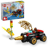 LEGO Marvel Drill Spinner Vehicle, Miles Morales Spin Car with 2 Minifigures, Marvel Toy from Disney+ TV Series Spidey and His Amazing Friends, Gift for Kids, Spider-Man Toy for 4-6 Year Olds, 10792