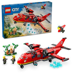 LEGO 60413 City Löschflugzeug, 3 Minifiguren, 2 Löschkanonen, Waldbrandkulisse
