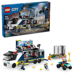 LEGO City Police Mobile Crime Lab Truck Toy, Pretend Play Police Toy, Includes Quad Bike, 2 Officers, 1 Scientist and 2 Crook Minifigures, Police Truck Toy for Kids Ages 7 Plus, 60418