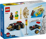 LEGO Marvel Drill Spinner Vehicle, Miles Morales Spin Car with 2 Minifigures, Marvel Toy from Disney+ TV Series Spidey and His Amazing Friends, Gift for Kids, Spider-Man Toy for 4-6 Year Olds, 10792