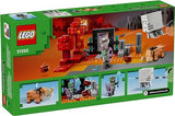 LEGO Minecraft Ambush on The Netherportal, Gaming Toy in Nether for Children with Battle Scenes and Legendary Figures Including Guest, Gift for Gamer Boys and Girls from 8 Years 21255
