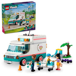 LEGO Friends Heartlake City Hospital Ambulance Set with 3 Characters, Gift Idea for Kids, Girls and Boys Ages 6 Years and Up, Social-Emotional Toy, Medical Emergency Vehicle, Toy Ambulance, 42613