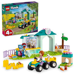 LEGO Friends Farm Animal Vet Clinic Toy, Pretend Play Building Kit, Gift for 4 Year Old Girls and Boys, Includes 2 Mini-Doll Characters and 3 Animals, Farm Animal Toy and Farm Vet Accessories, 42632