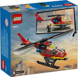 LEGO 60411 City Feuerwehrhubschrauber, 2 Löschkanonen, 1 Minifigur